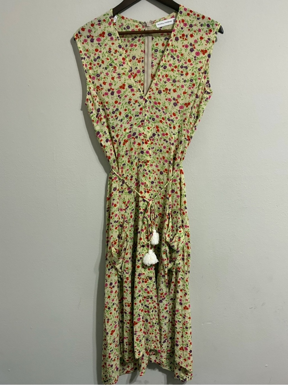 Faithfull The Brand Floral Midi Dress Size S
